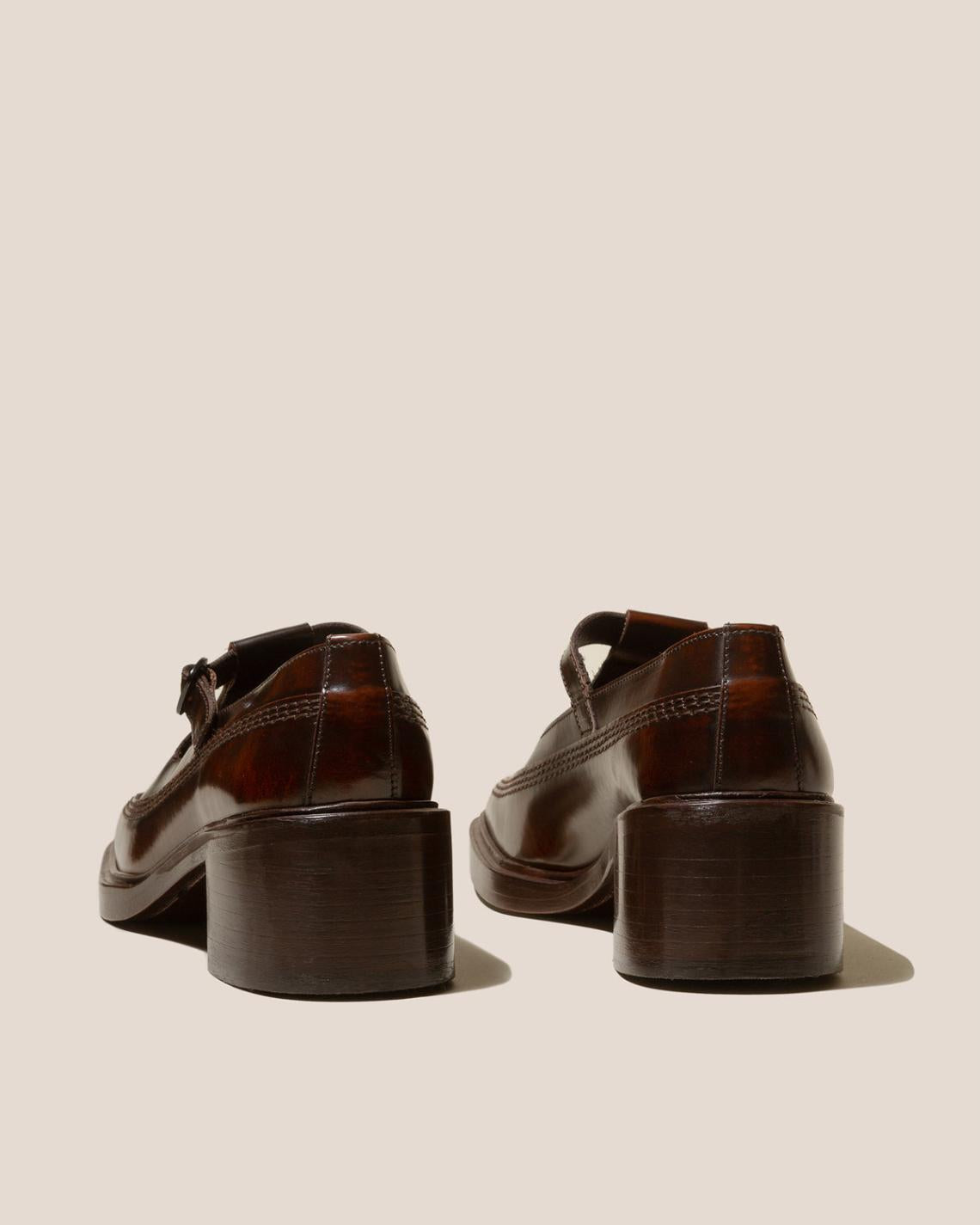 Hereu Heels | LLUISA HEELED - Brushed T-bar Loafer - Women