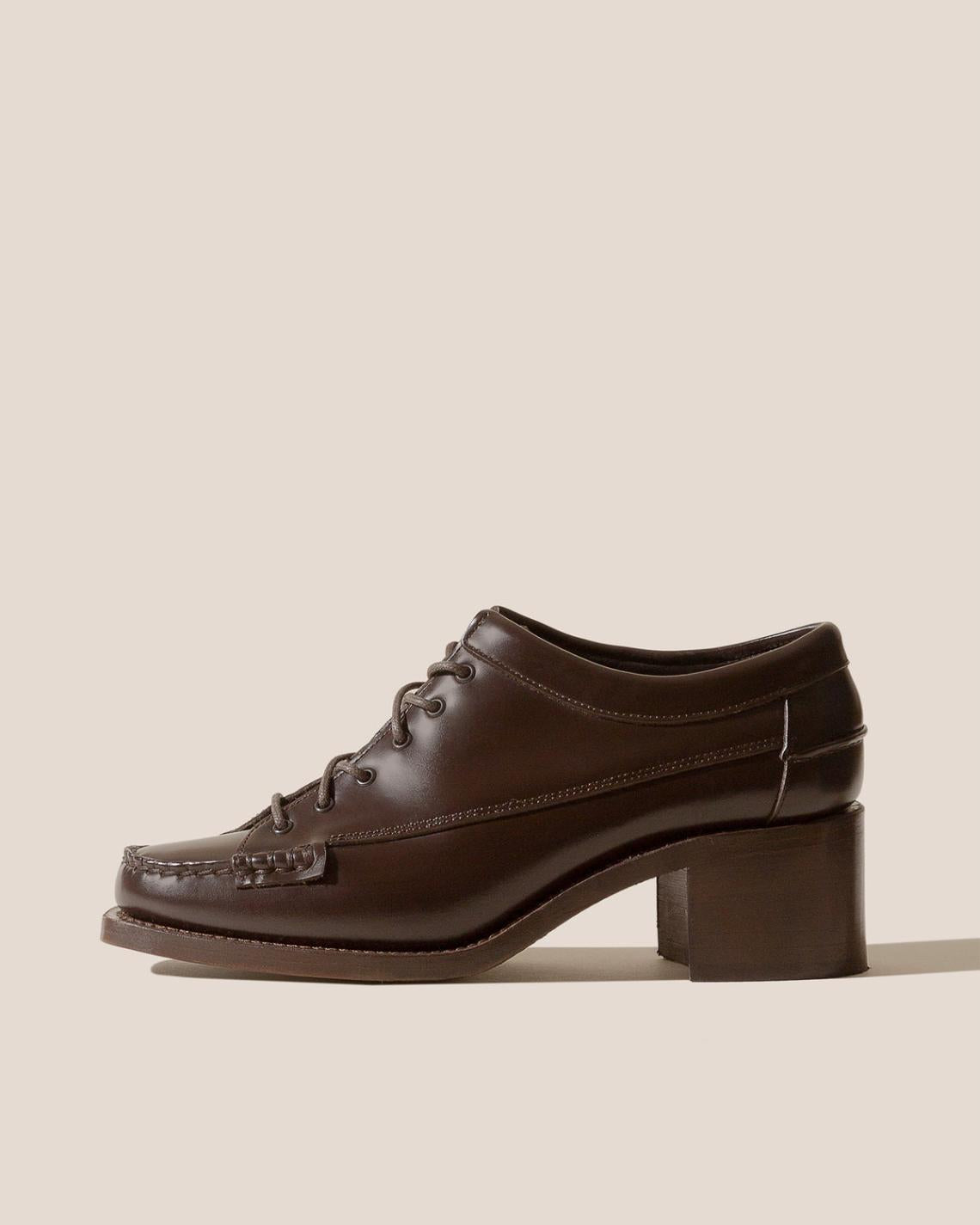 Hereu Heels | PRIEGO SQUARED HEELED - Lace Up Moccasin - Women
