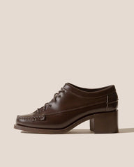 Hereu Heels | PRIEGO SQUARED HEELED - Lace Up Moccasin - Women