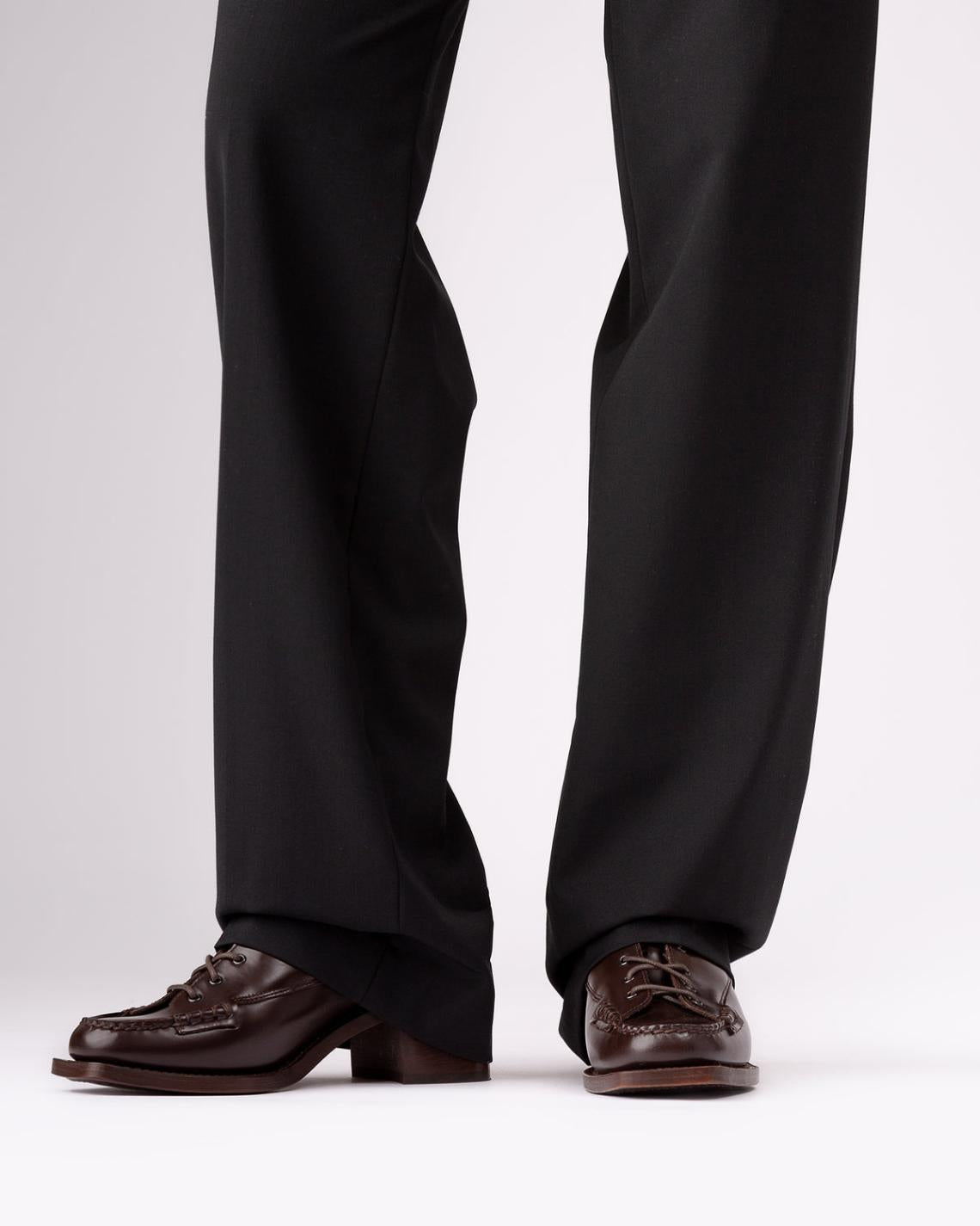 Hereu Heels | PRIEGO SQUARED HEELED - Lace Up Moccasin - Women