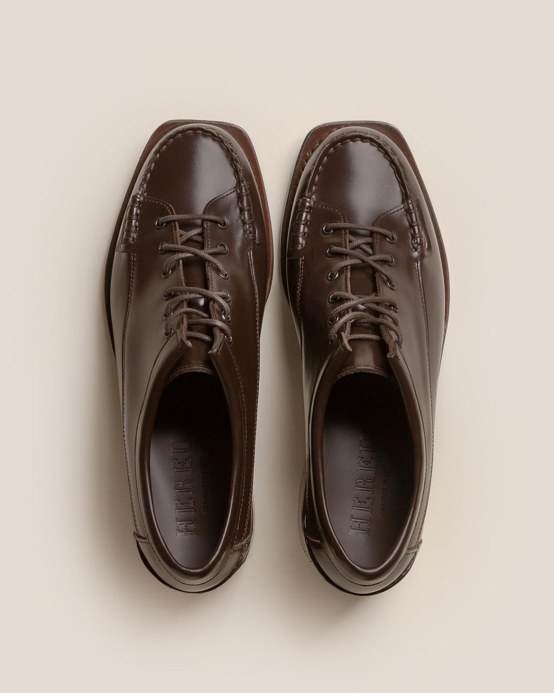 Hereu Heels | PRIEGO SQUARED HEELED - Lace Up Moccasin - Women