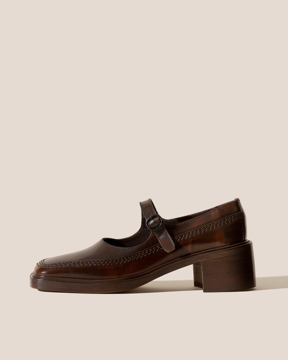 Hereu Heels | SIO HEELED - Brushed Mary Jane Loafer - Women