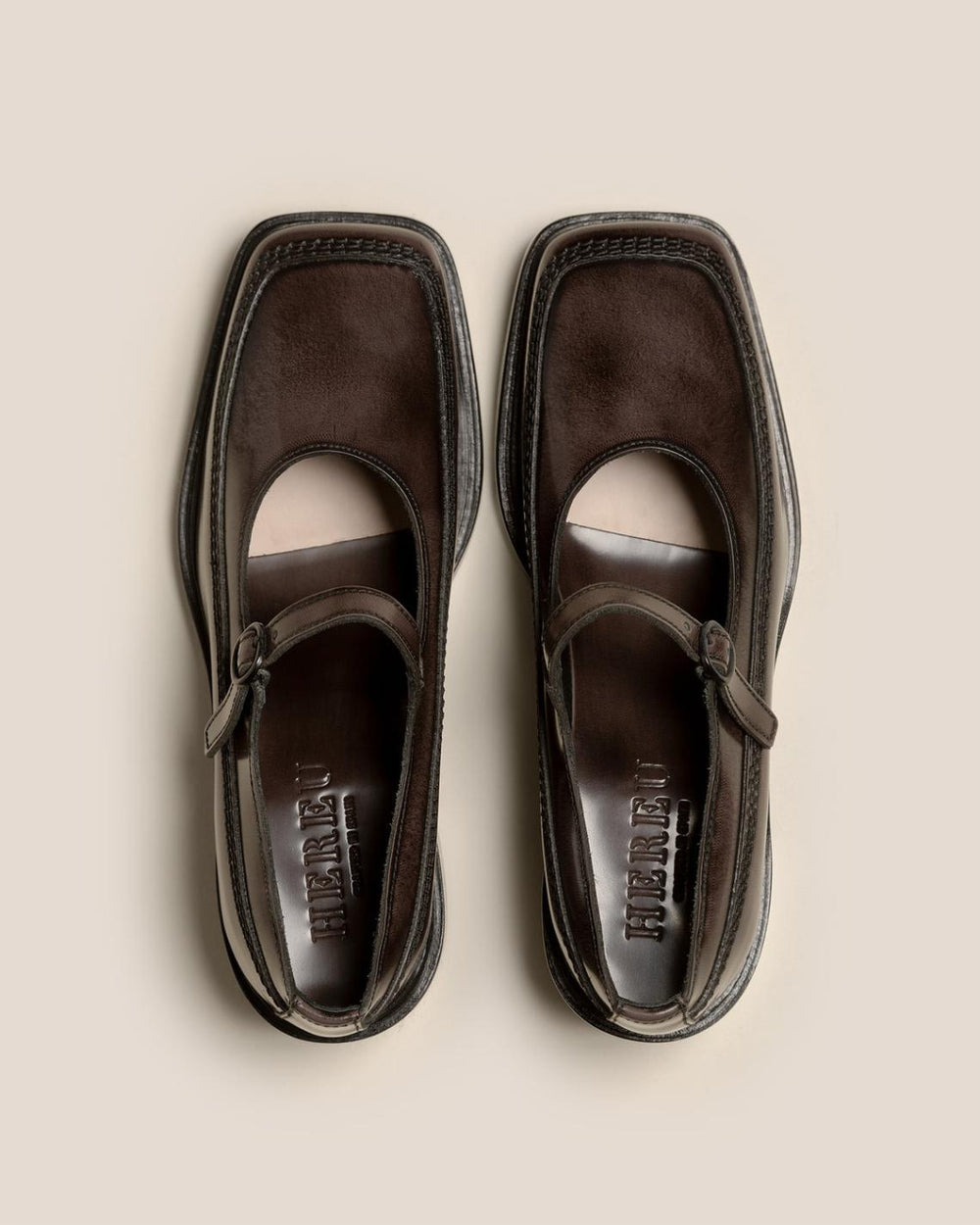Hereu Heels | SIO HEELED - Brushed Mary Jane Loafer - Women