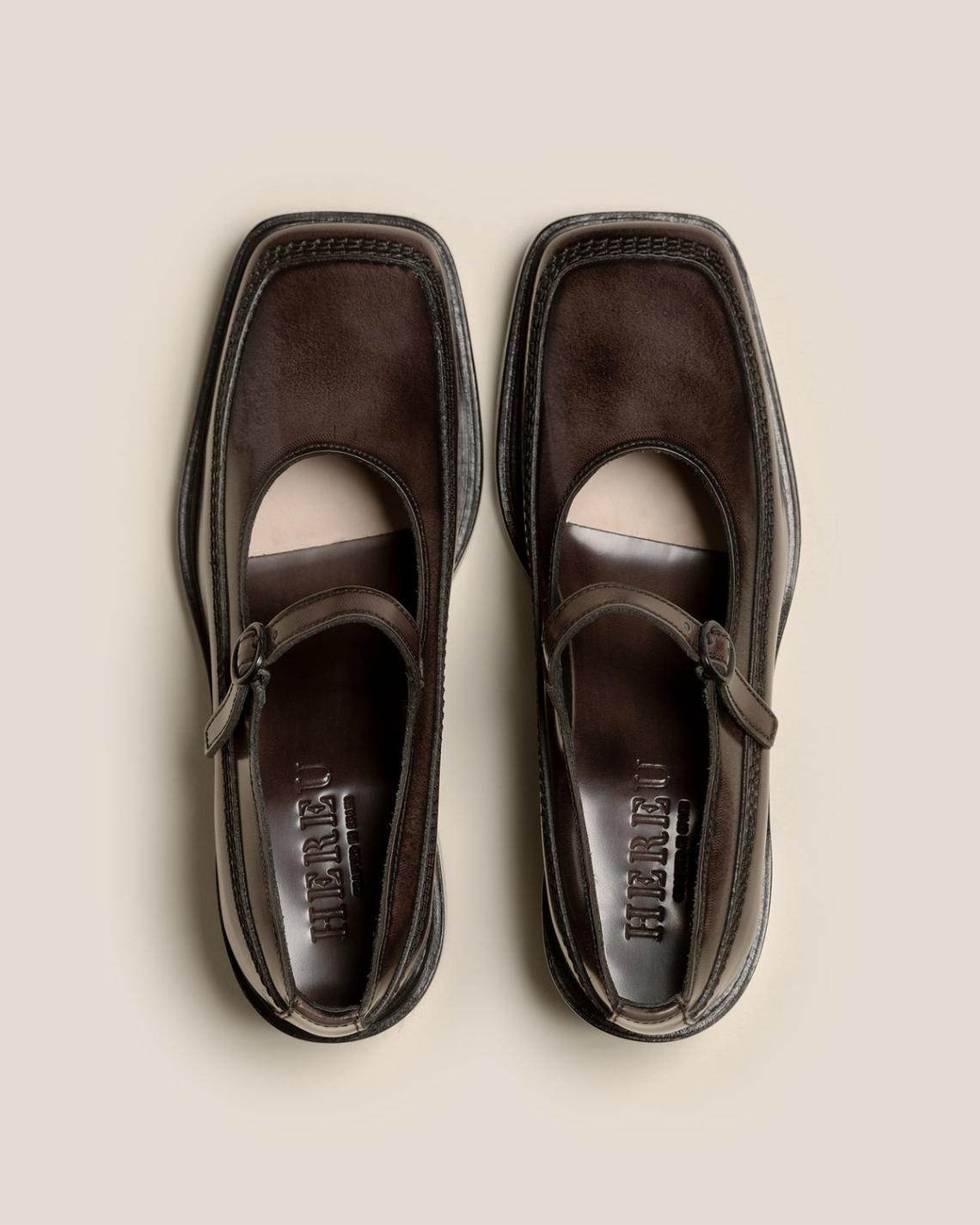 Hereu Heels | SIO HEELED - Brushed Mary Jane Loafer - Women