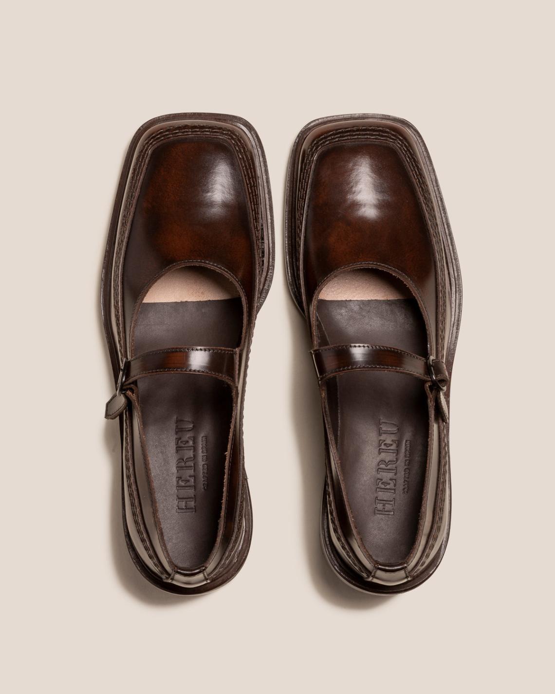 Hereu Heels | SIO HEELED - Brushed Mary Jane Loafer - Women