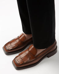 Hereu Loafers | AINA POLISHED - Fringed Slip-On Loafer - Women
