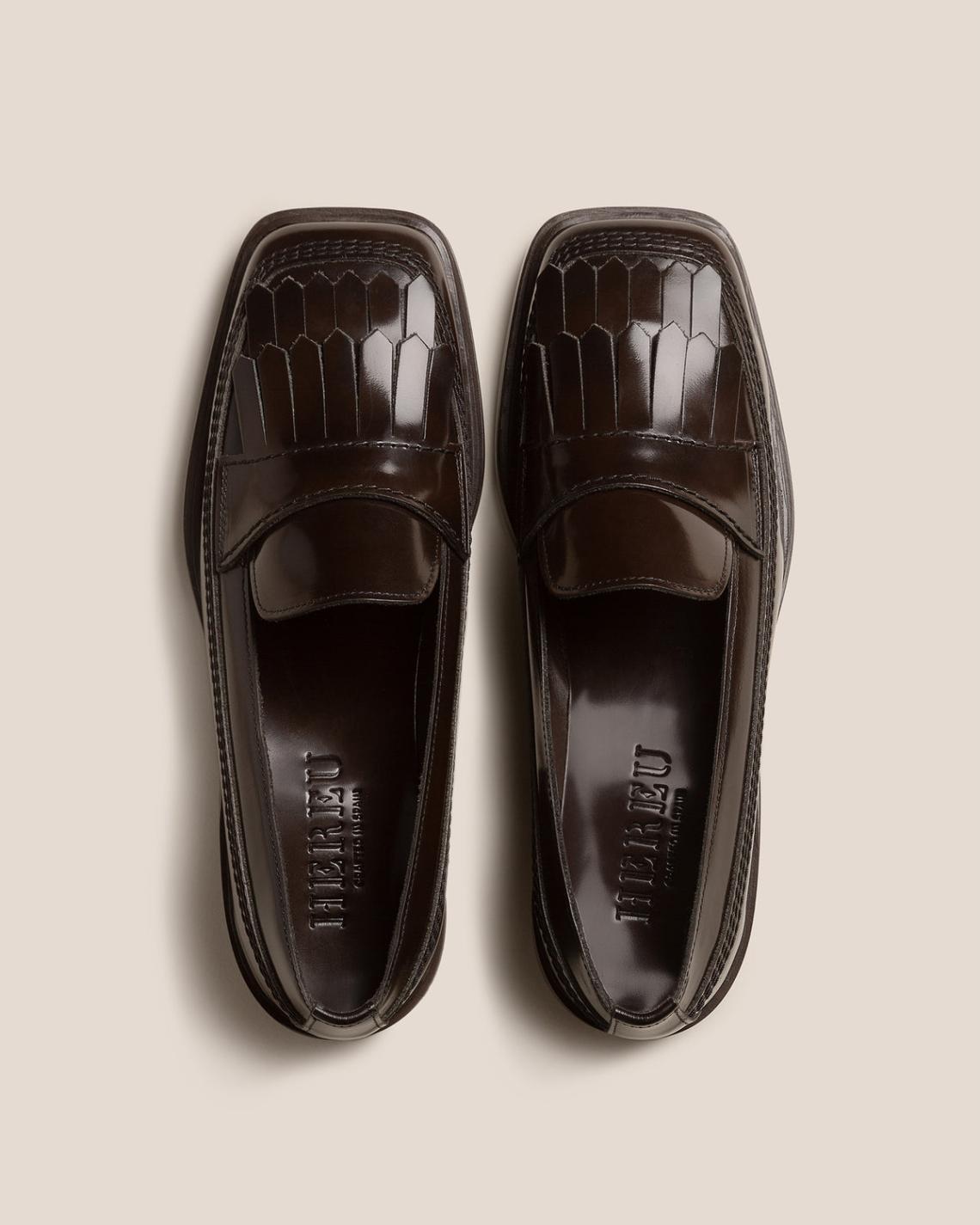 Hereu Loafers | AINA POLISHED - Fringed Slip-On Loafer - Women