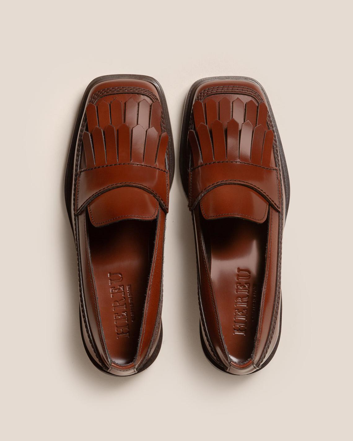 Hereu Loafers | AINA POLISHED - Fringed Slip-On Loafer - Women
