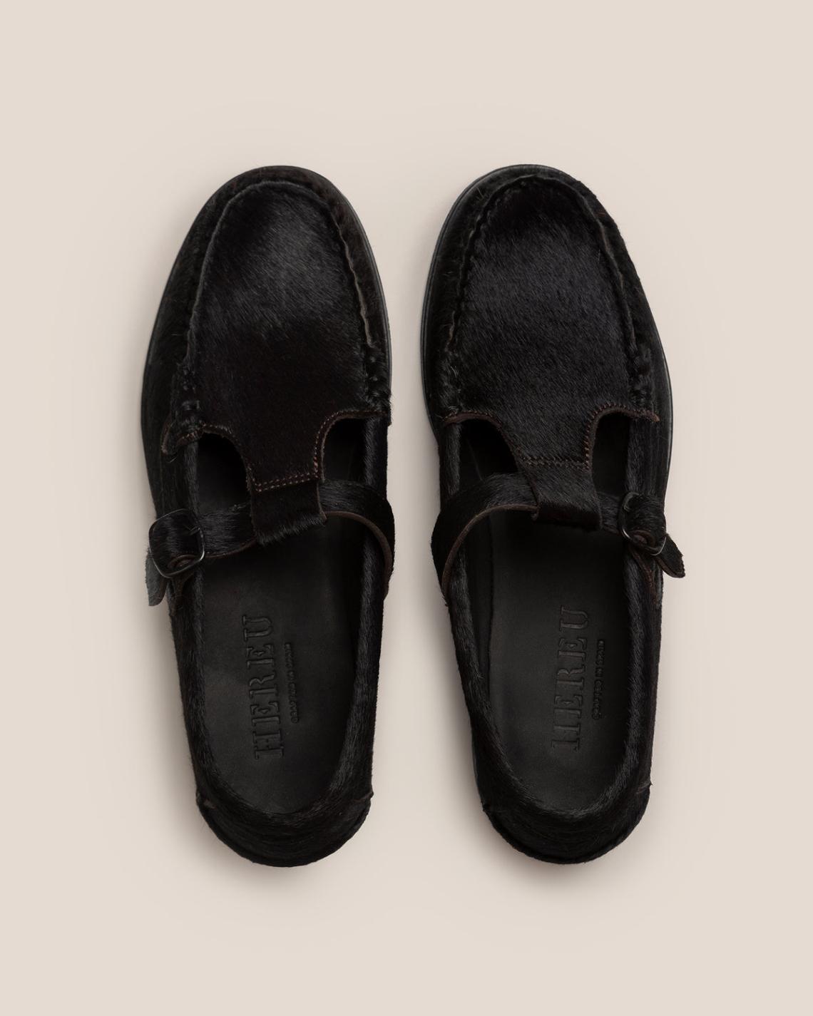 Hereu Loafers | ALBER CALF HAIR - T-bar Loafer - Women