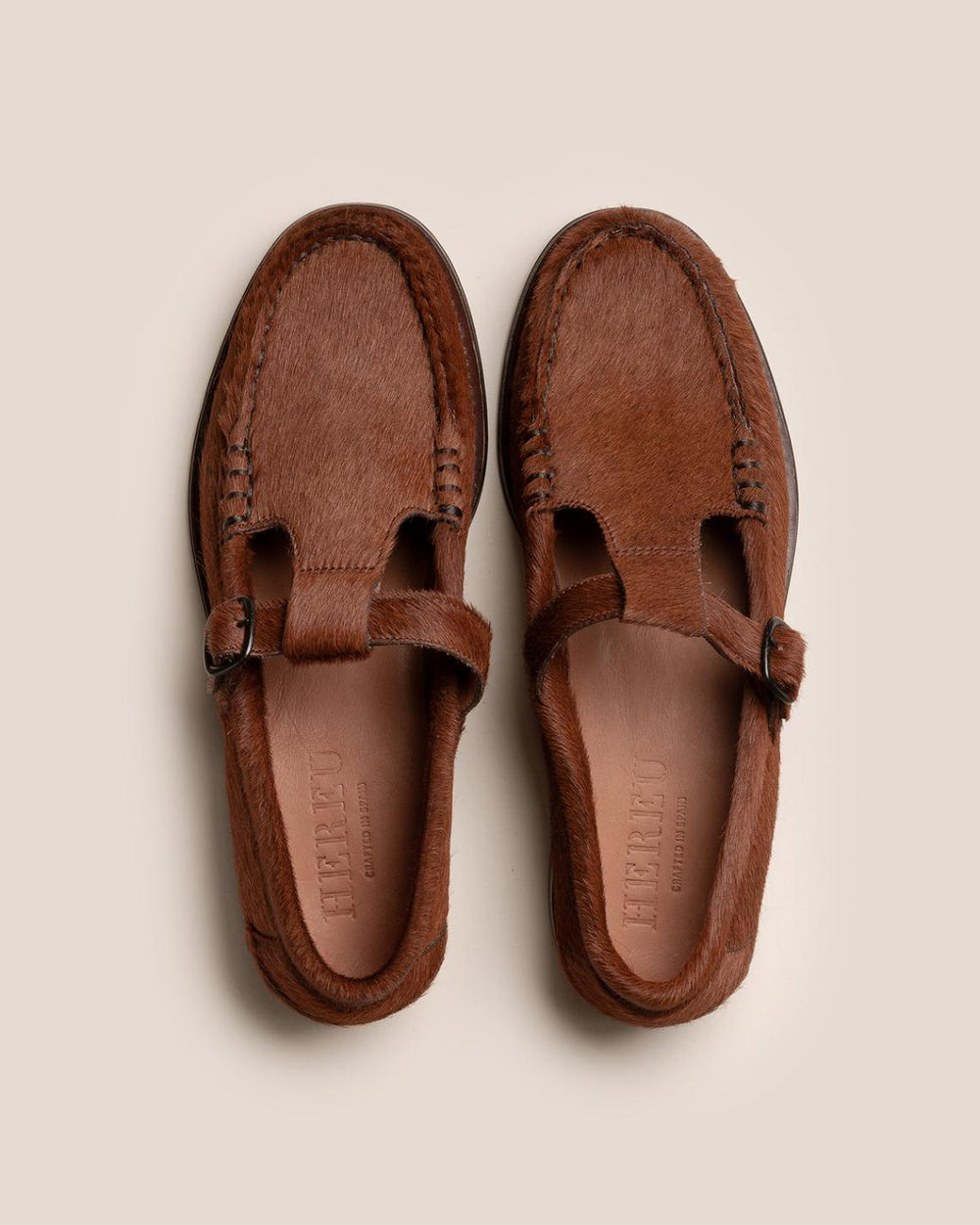 Hereu Loafers | ALBER CALF HAIR - T-bar Loafer - Women