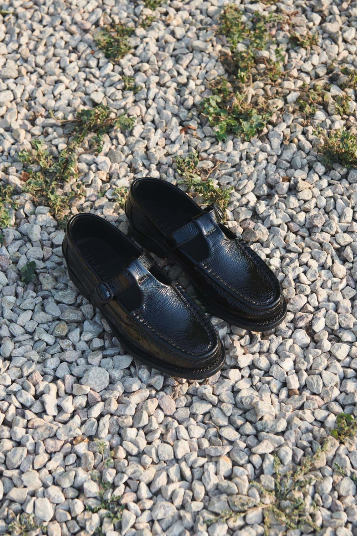 Hereu Loafers | ALBER CRINKLED GLOSSY - T-bar Loafer - Men