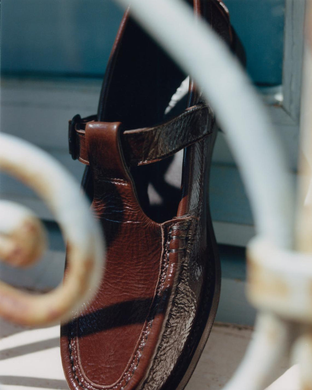 Hereu Loafers | ALBER CRINKLED GLOSSY - T-bar Loafer - Women