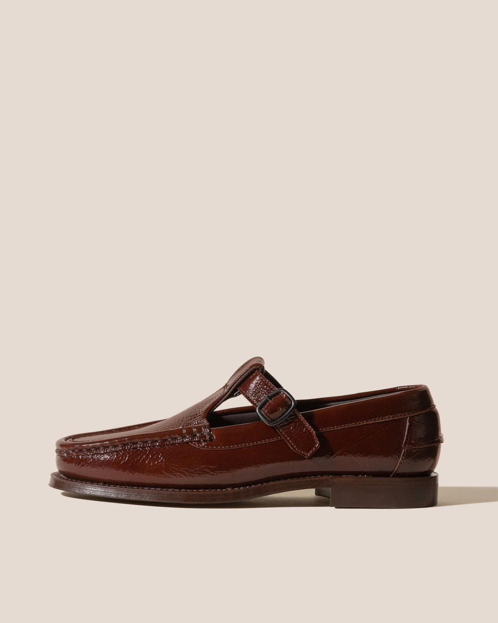 Hereu Loafers | ALBER CRINKLED GLOSSY - T-bar Loafer - Women