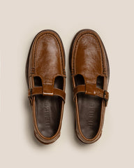 Hereu Loafers | ALBER CRINKLED GLOSSY - T-bar Loafer - Women