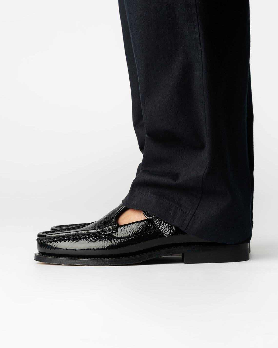 Hereu Loafers | ALBER CRINKLED GLOSSY - T-bar Loafer - Women
