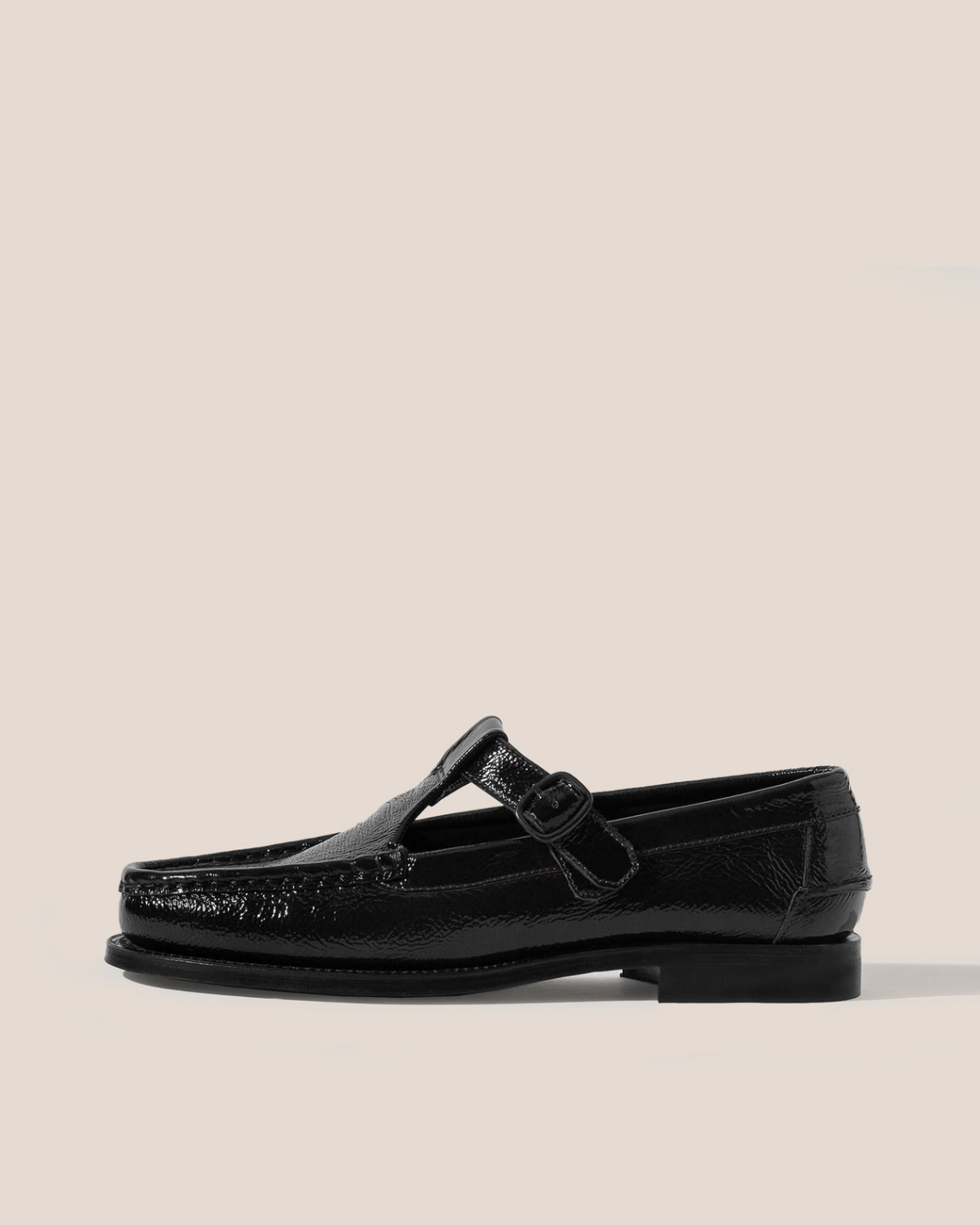 Hereu Loafers | ALBER CRINKLED GLOSSY - T-bar Loafer - Women