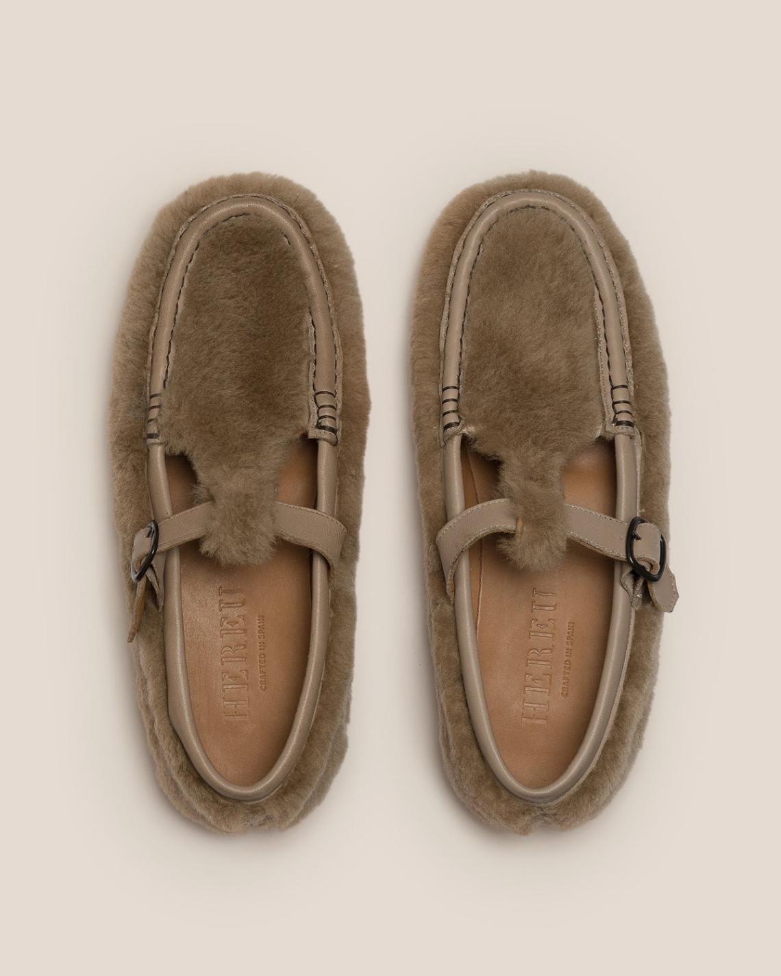 Hereu Loafers | ALBER SHEARLING - T-Bar Loafer - Men