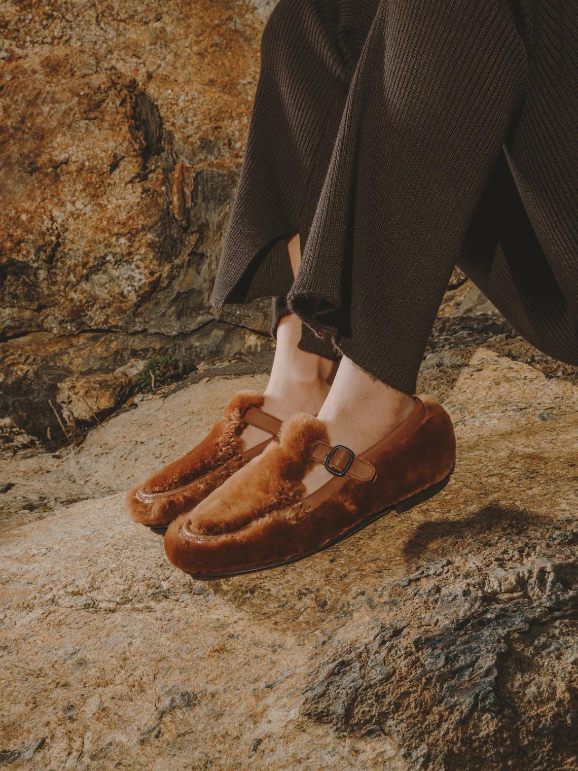 Hereu Loafers | ALBER SHEARLING - T-bar Loafer - Men