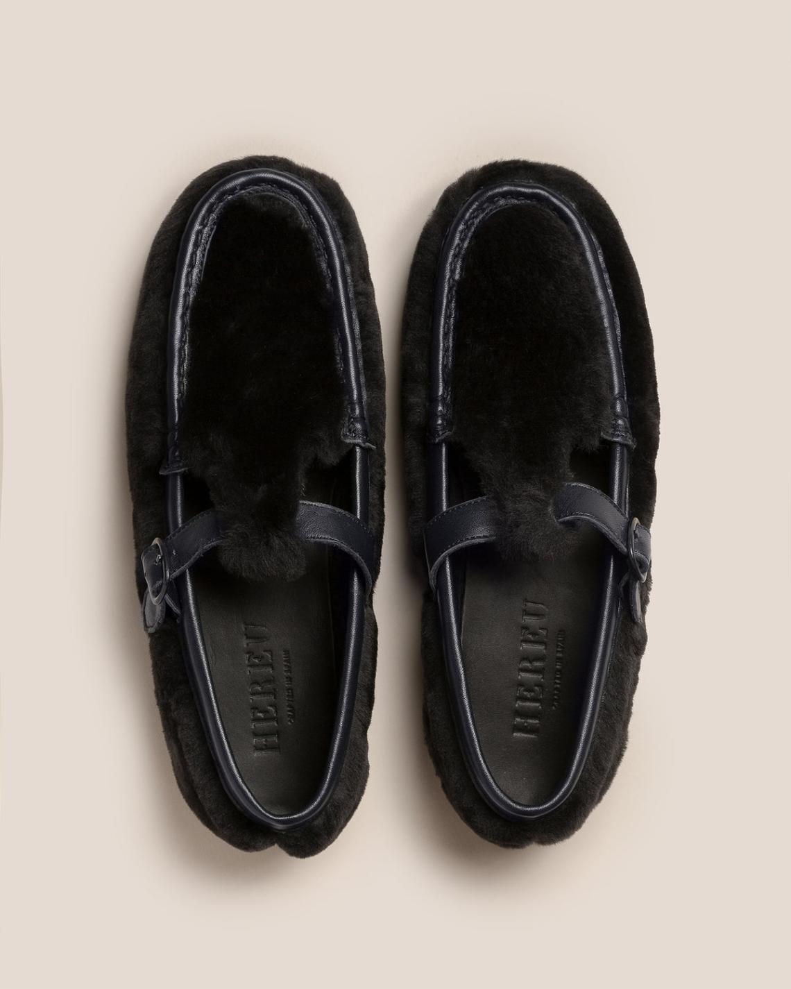 Hereu Loafers | ALBER SHEARLING - T-Bar Loafer - Women