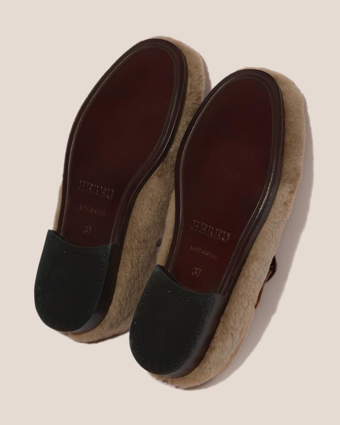 Hereu Loafers | ALBER SHEARLING - T-Bar Loafer - Women