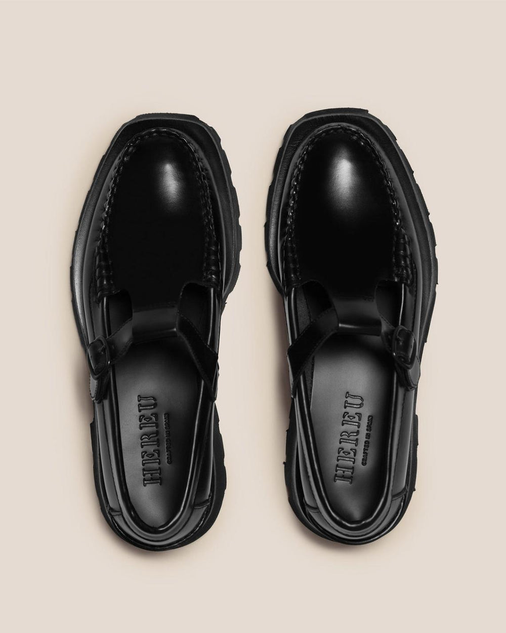 Hereu Loafers | ALBER SPORT - Tread Sole T-Bar Loafer - Men