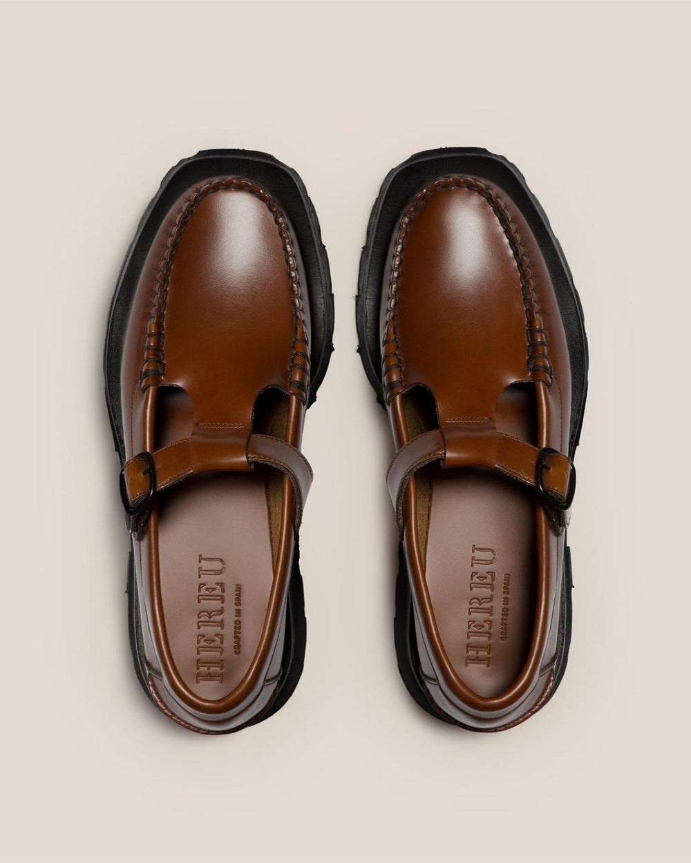 Hereu Loafers | ALBER SPORT - Tread Sole T-Bar Loafer - Women