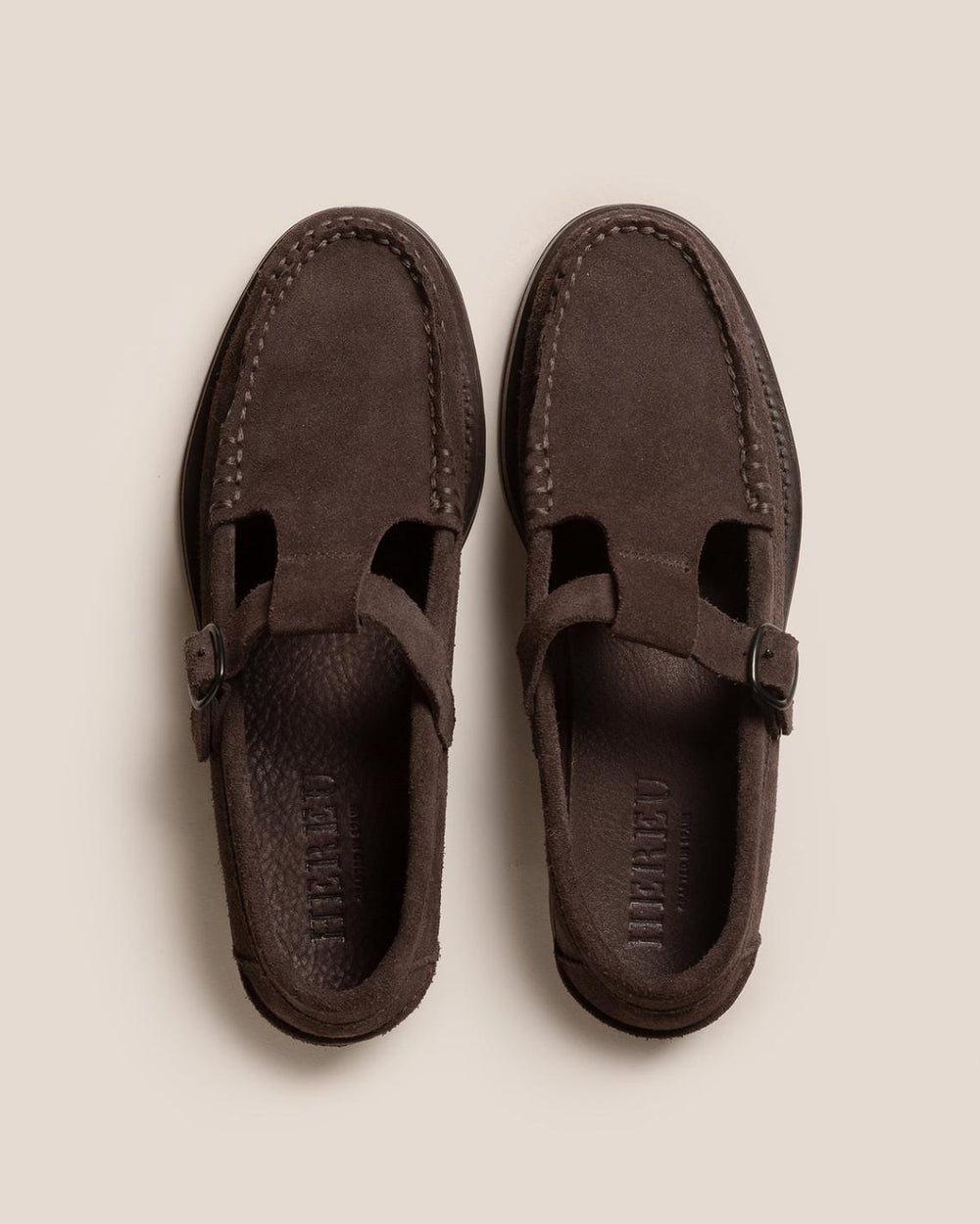 Hereu Loafers | ALBER SUEDE - T-bar Loafer - Men