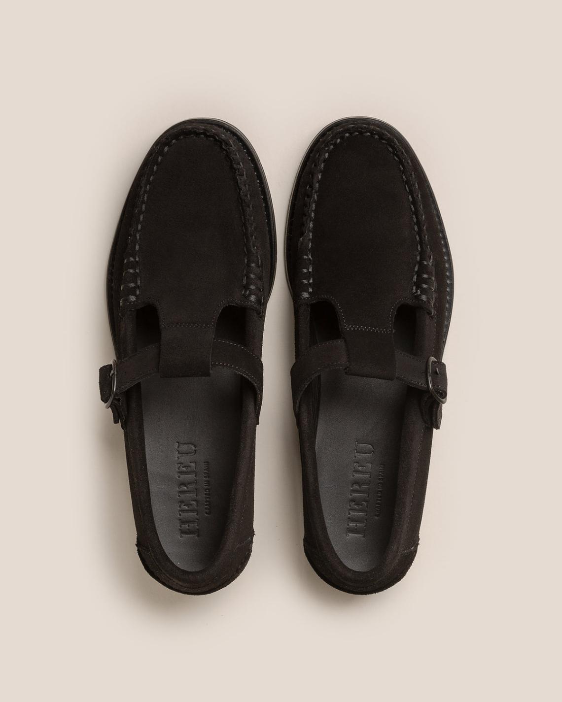 Hereu Loafers | ALBER SUEDE - T-bar Loafer - Women