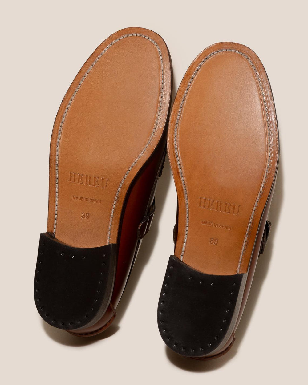 Hereu Loafers | ALBER VEG TAN - T-bar Loafer - Men