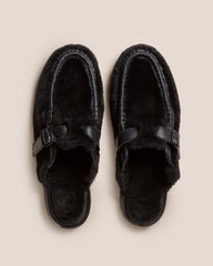 Hereu Loafers | BARRACA SHEARLING - Buckle-strap Mule Loafer - Women