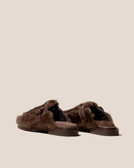 Hereu Loafers | BARRACA SHEARLING - Buckle-strap Mule Loafer - Women