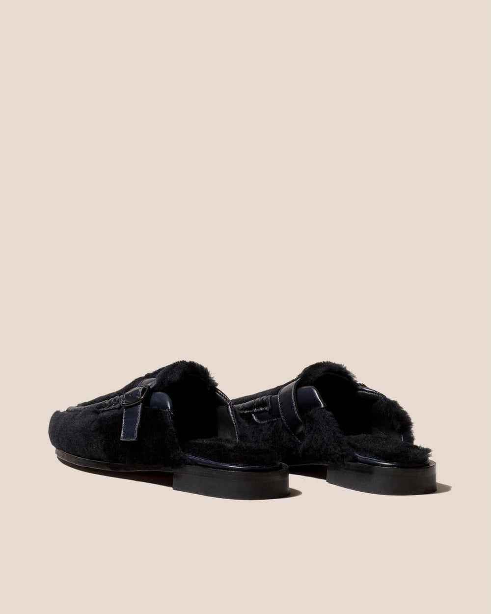 Hereu Loafers | BARRACA SHEARLING - Buckle-strap Mule Loafer - Women