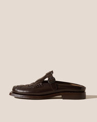 Hereu Loafers | BONELL - Woven T-bar Mule Loafer - Men