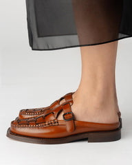 Hereu Loafers | BONELL - Woven T-bar Mule Loafer - Women