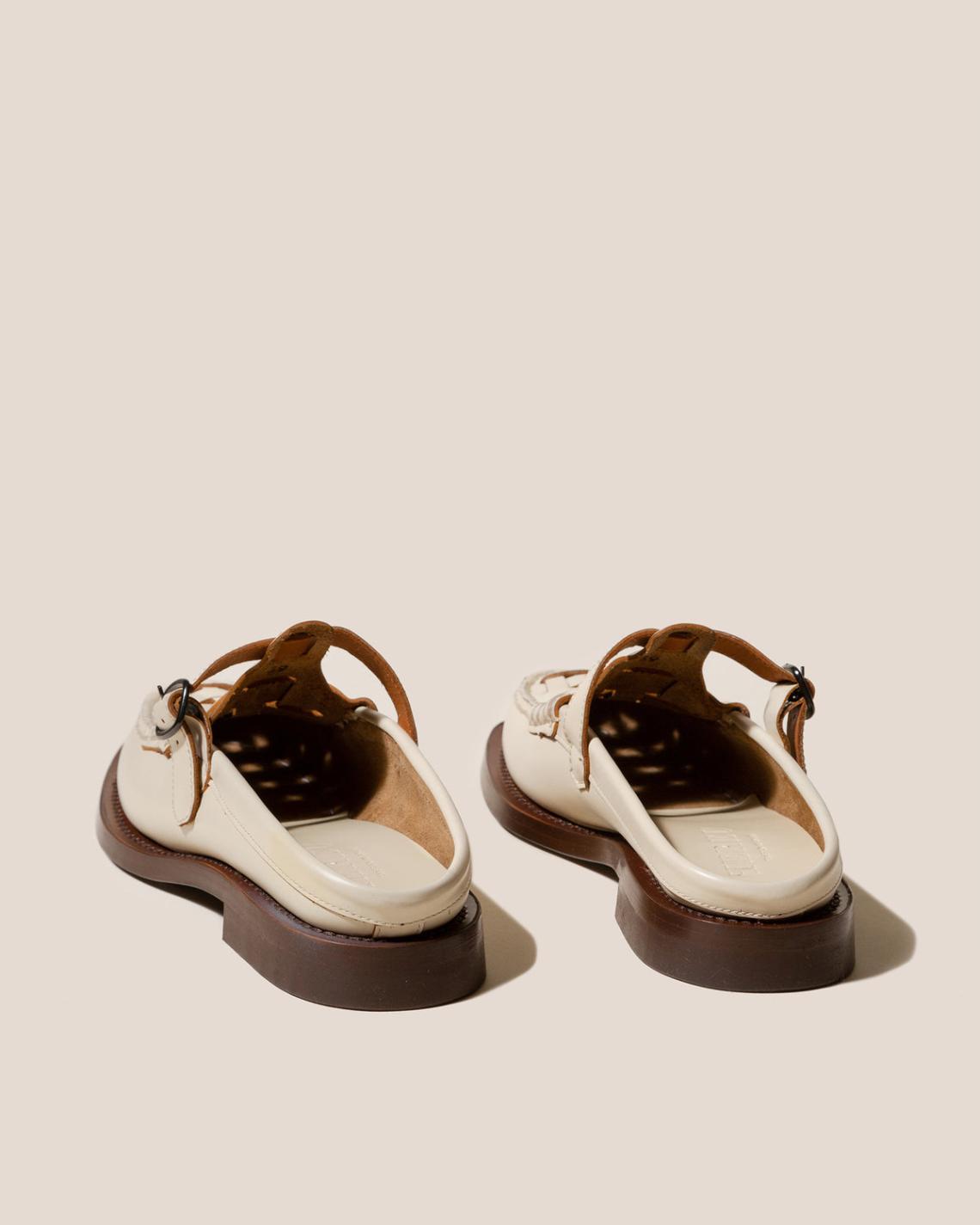 Hereu Loafers | BONELL - Woven T-bar Mule Loafer - Women