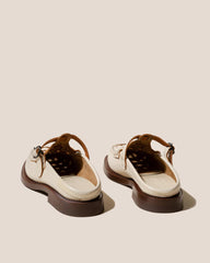 Hereu Loafers | BONELL - Woven T-bar Mule Loafer - Women