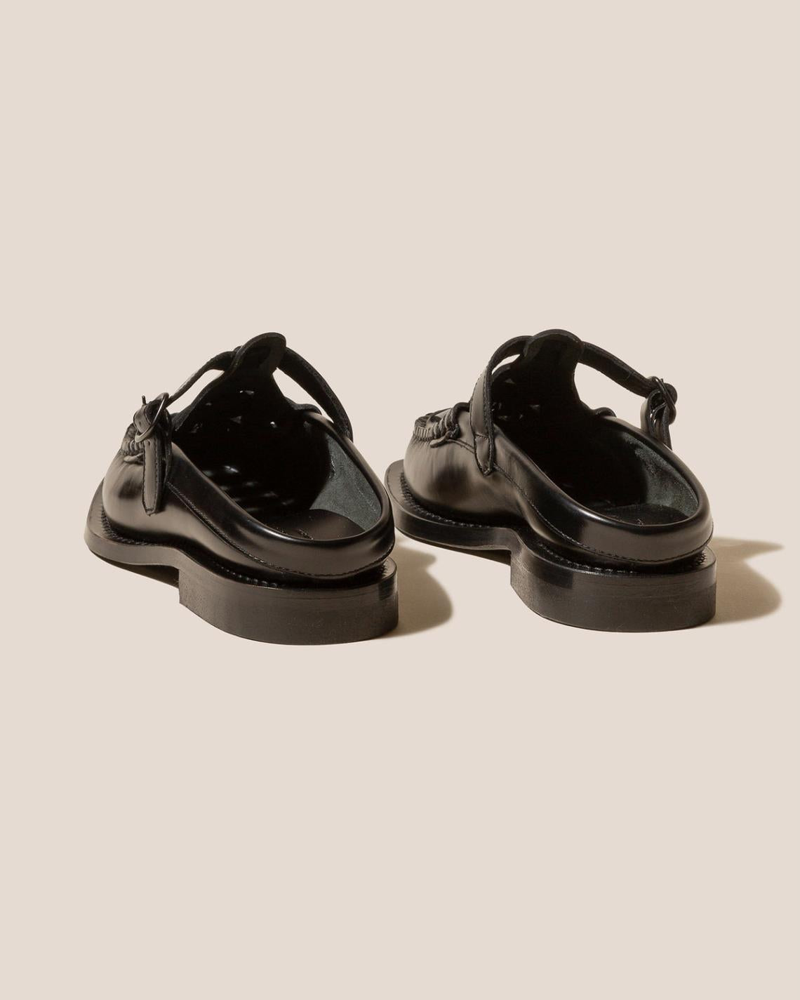 Hereu Loafers | BONELL - Woven T-bar Mule Loafer - Women