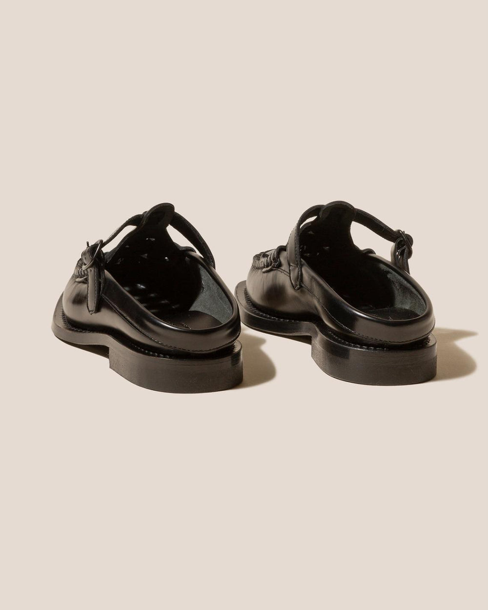 Hereu Loafers | BONELL - Woven T-bar Mule Loafer - Women