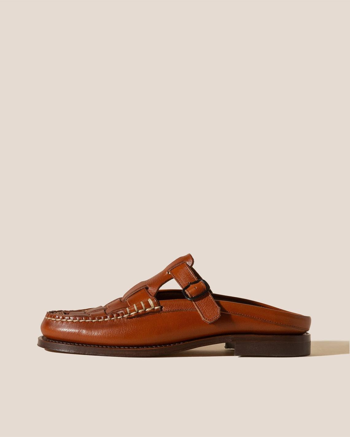 Hereu Loafers | FERRIOL MULE - Woven T-bar Mule Loafer - Men