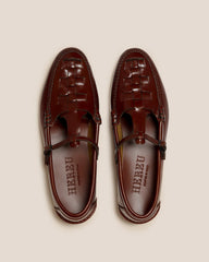 Hereu Loafers | MAQUEDA - Interwoven T-bar Loafer - Men