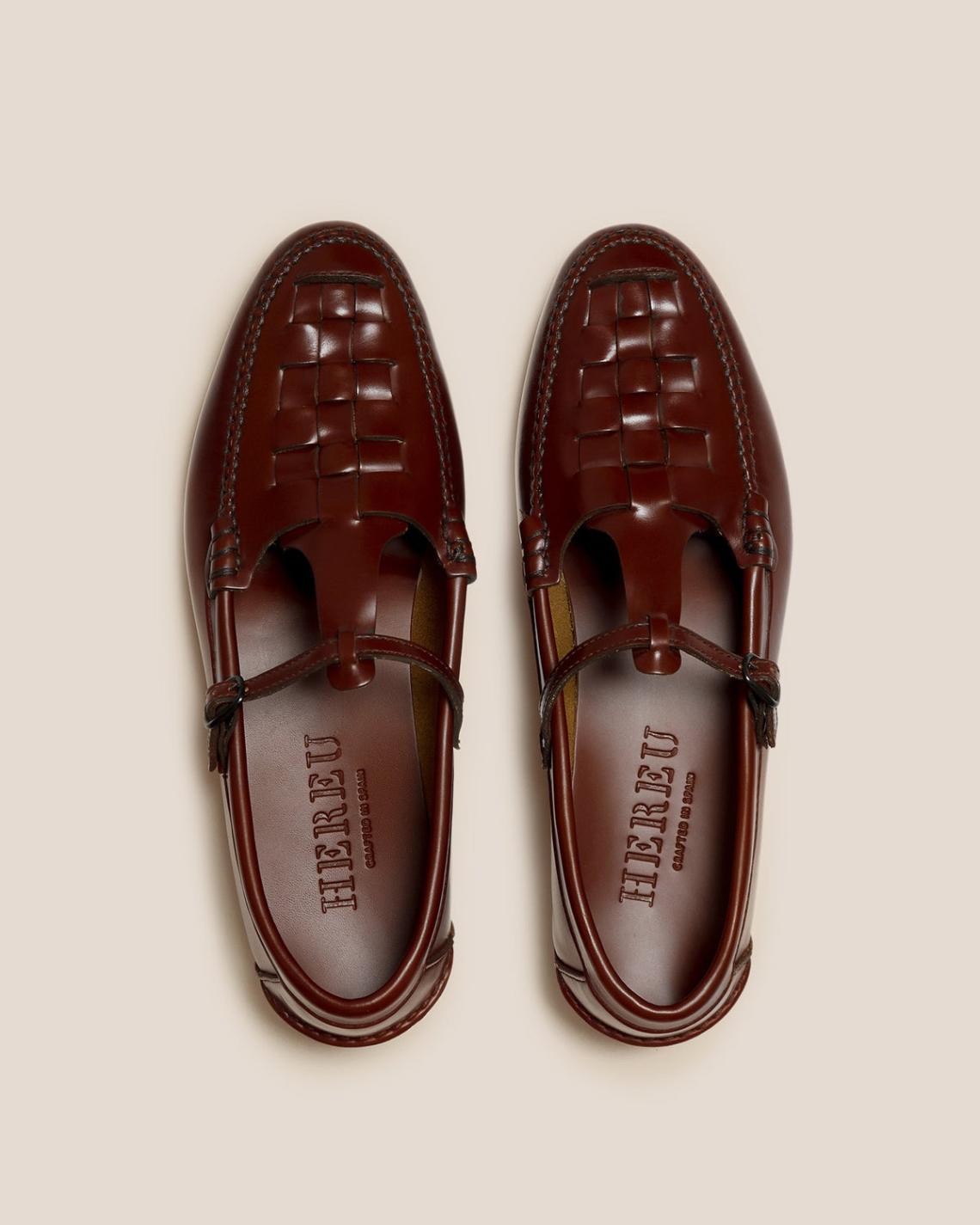 Hereu Loafers | MAQUEDA - Interwoven T-bar Loafer - Women