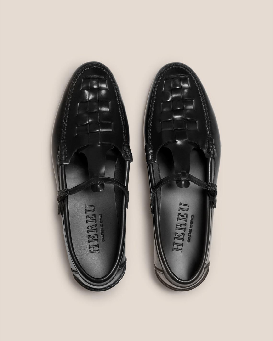 Hereu Loafers | MAQUEDA - Interwoven T-bar Loafer - Women