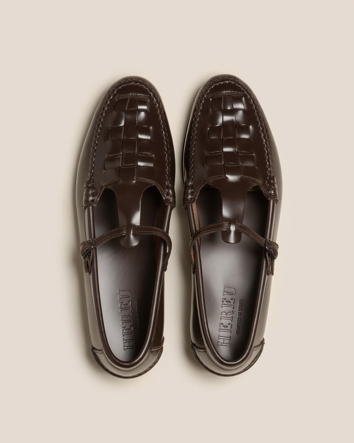 Hereu Loafers | MAQUEDA - Interwoven T-bar Loafer - Women