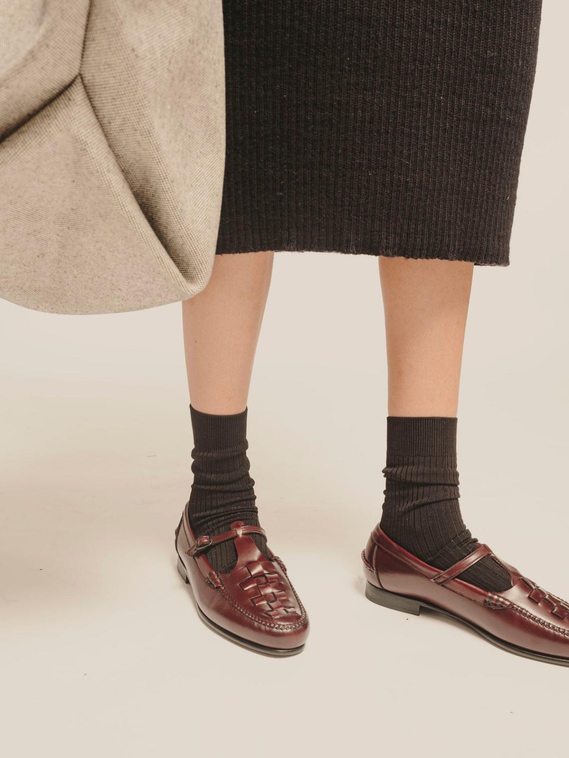 Hereu Loafers | MAQUEDA - Interwoven T-bar Loafer - Women