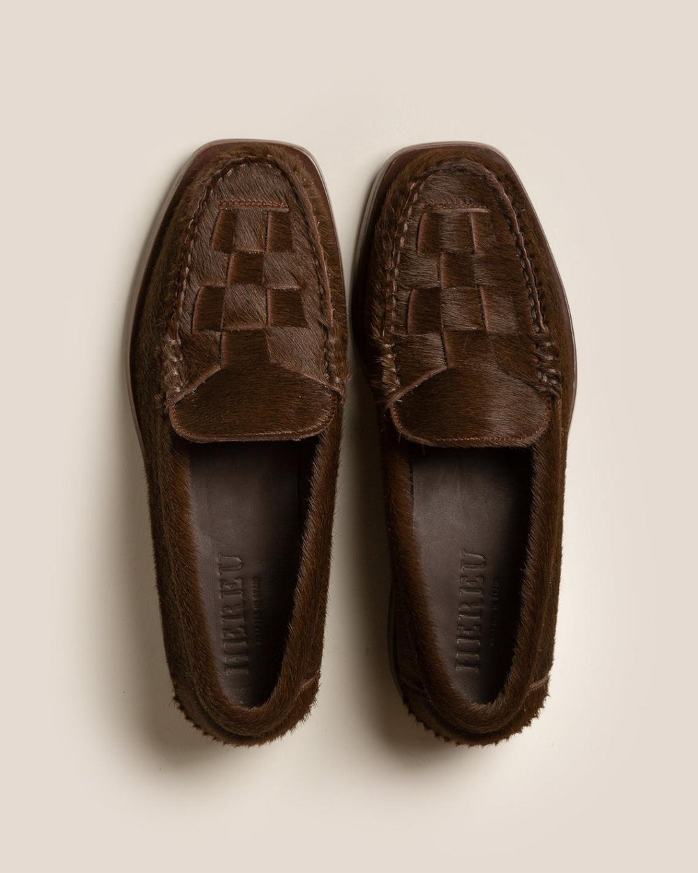 Hereu Loafers | NOMBELA CALF HAIR - Interwoven Detail Slip-on Loafer - Women
