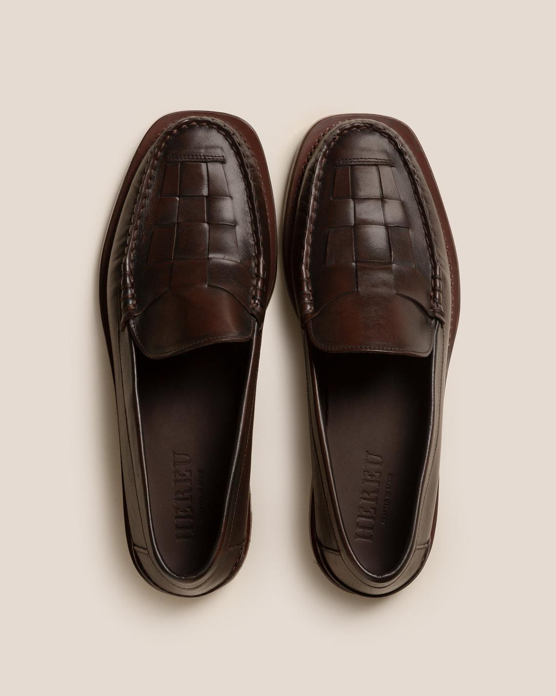 Hereu Loafers | NOMBELA DUOTONE - Interwoven Detail Slip-on Loafer - Men