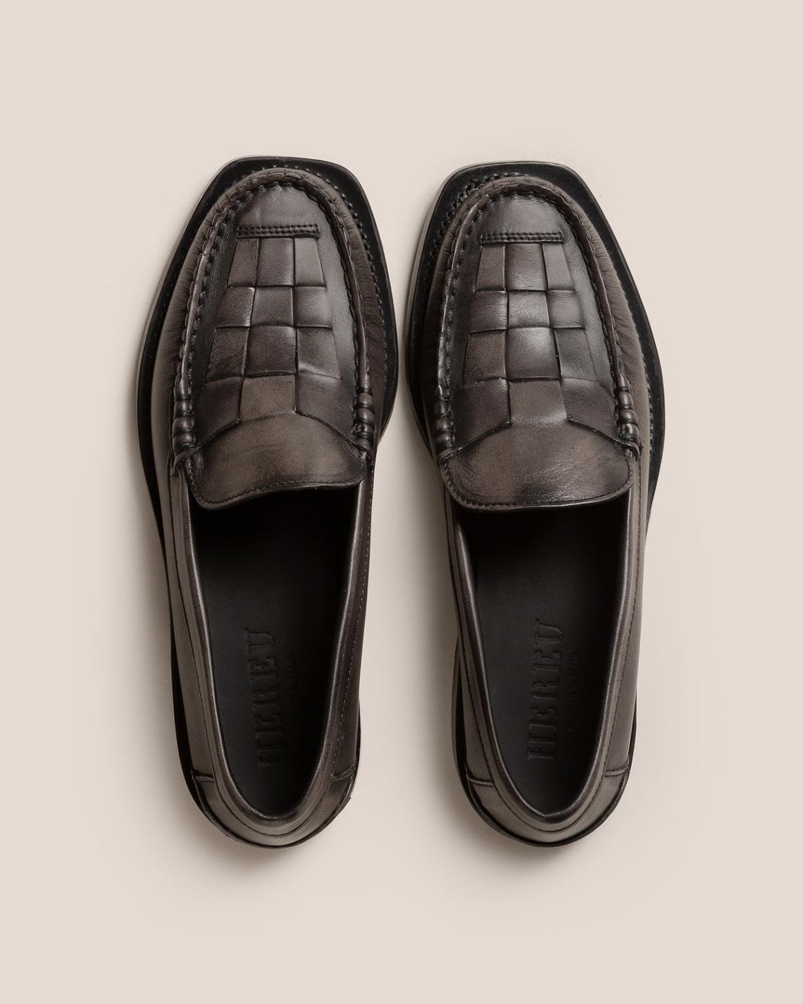 Hereu Loafers | NOMBELA DUOTONE - Interwoven Detail Slip-on Loafer - Women