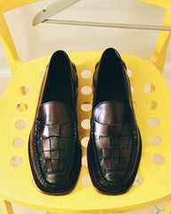 Hereu Loafers | NOMBELA DUOTONE - Interwoven Detail Slip-on Loafer - Women