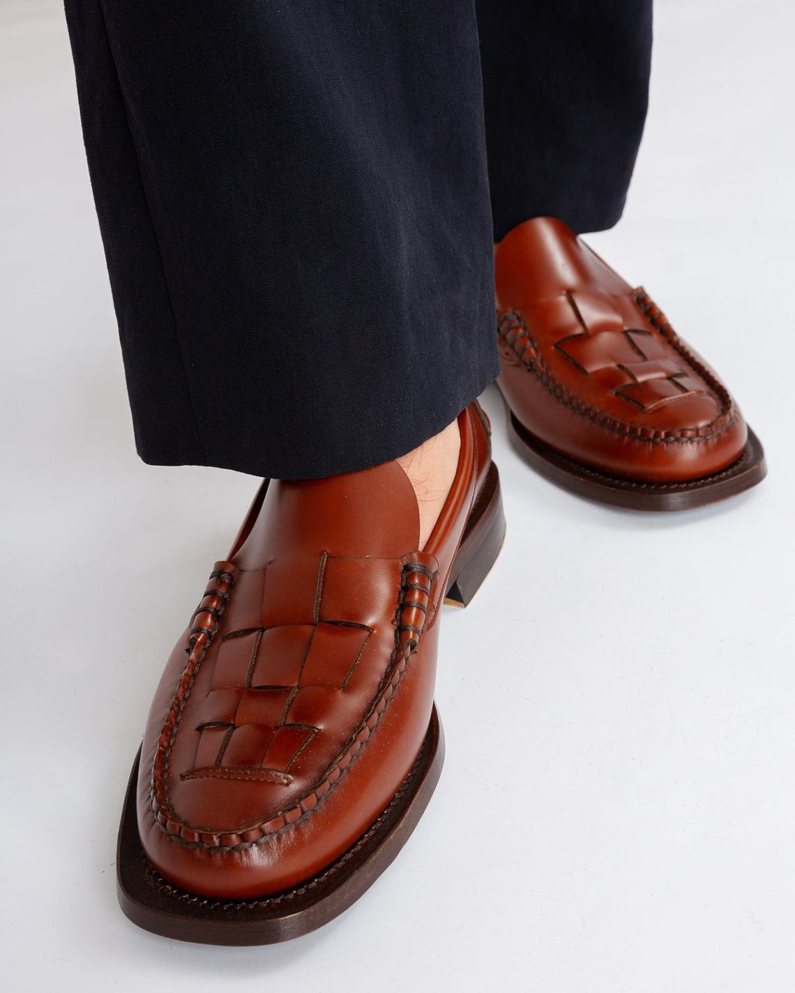 Hereu Loafers | NOMBELA - Interwoven Detail Slip-on Loafer - Women