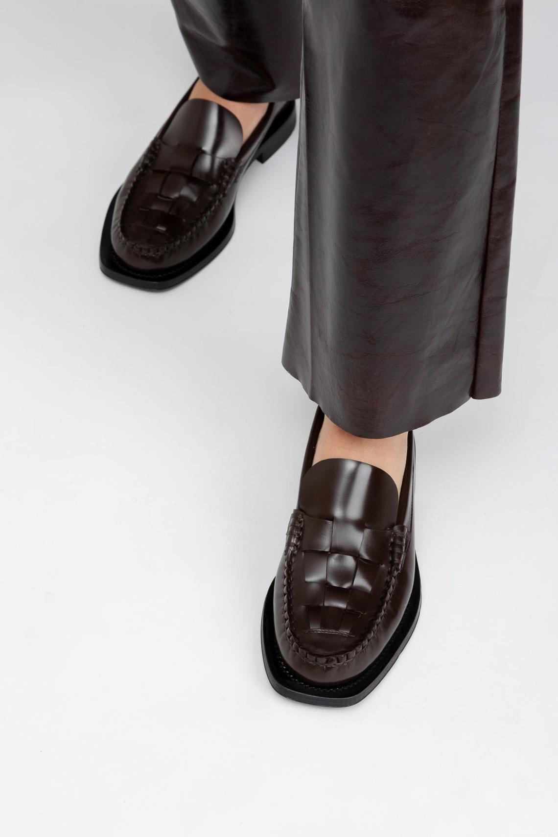 Hereu Loafers | NOMBELA - Interwoven Detail Slip-on Loafer - Women